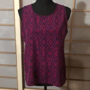 Pink & Navy Blue Blouse
